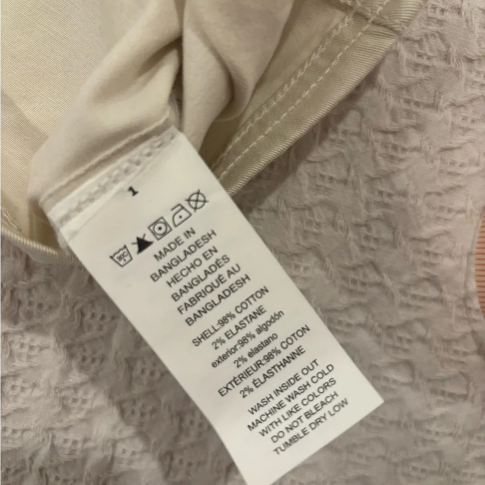 Michael Kors Women's Cream Cropped Button-Front Tank Top size Small‎